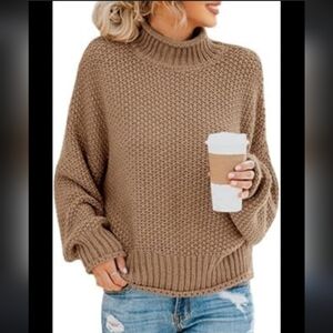 Elegant Tan Knit Sweater